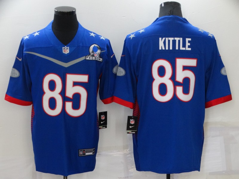 Men San Francisco 49ers #85 Kittle Blue Nike 2022 All star Pro bowl Limited NFL Jersey->tampa bay buccaneers->NFL Jersey